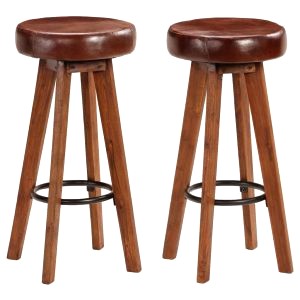 Chaise De Bar Industriel Marron Fonce