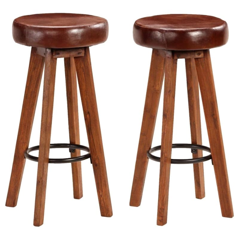 Chaise De Bar Industriel Marron Fonce