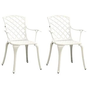 Chaise De Jardin Aluminium Blanc 2 9