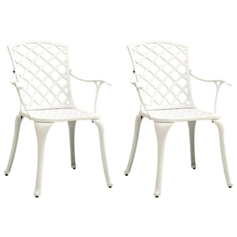 Chaise De Jardin Aluminium Blanc 2 9