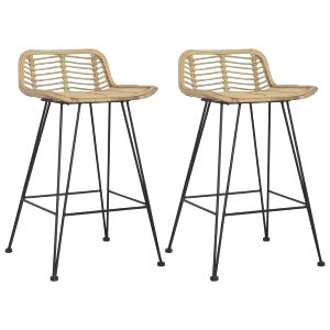 Chaise Haute Rotin Marron 8