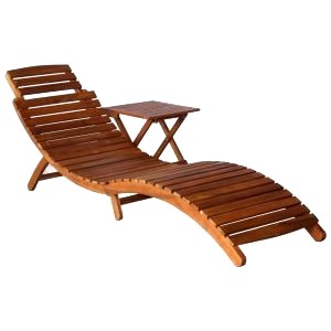 Chaise Longue Bois Marron 1 Chaise Longue Avec Table 12