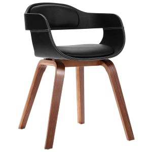Chaise Noir Et Bois 1