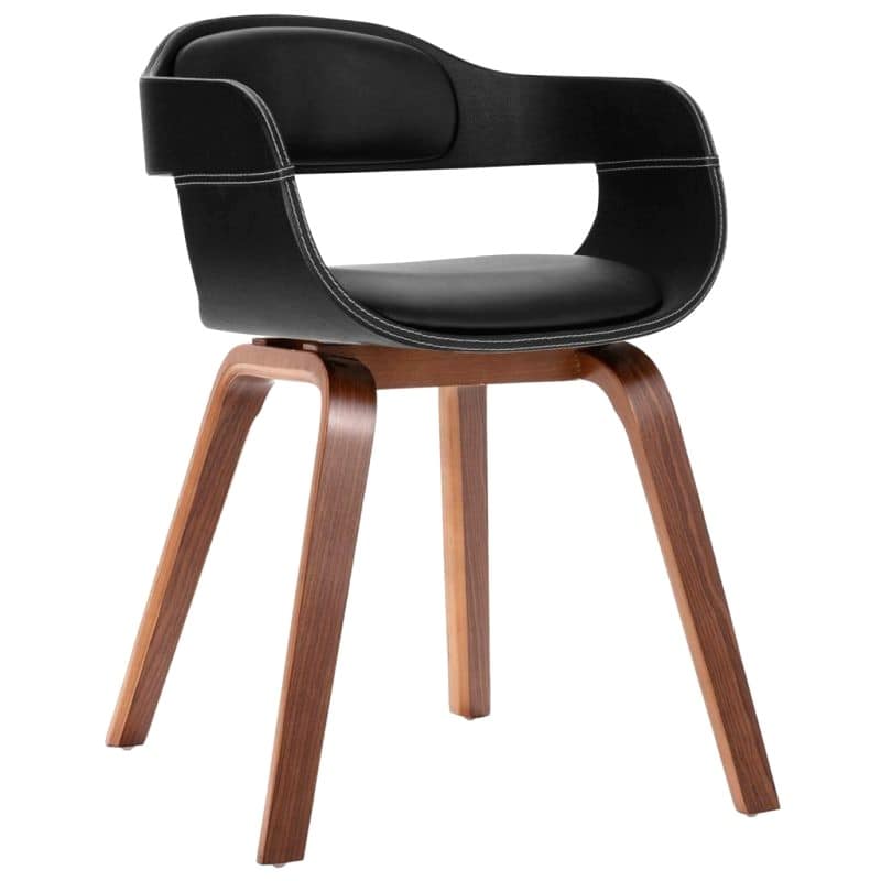 Chaise Noir Et Bois 1