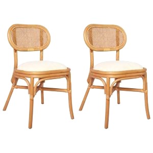 Chaise Rotin Salle A Manger Marron 2 7