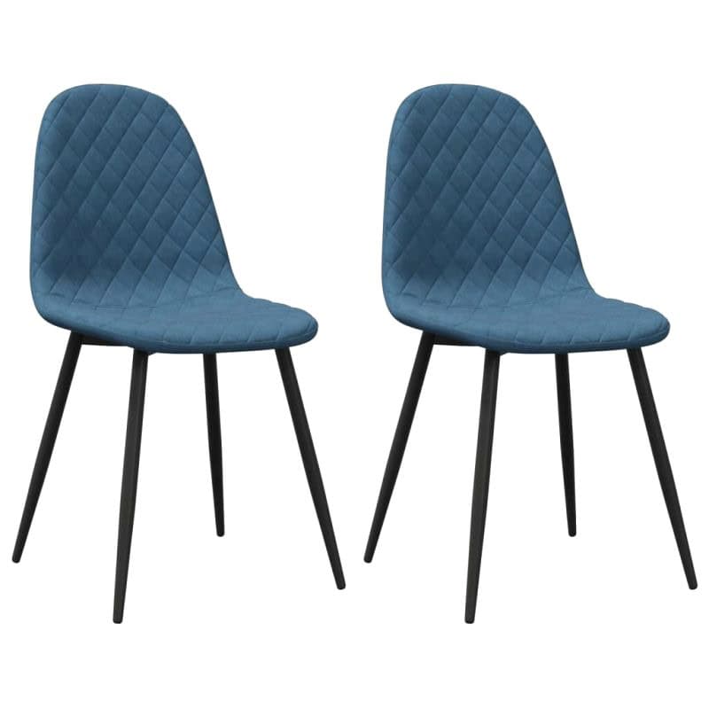 Chaise Velours Bleu 2 9