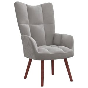 Chaise Velours Gris 7