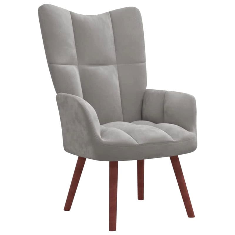 Chaise Velours Gris 7