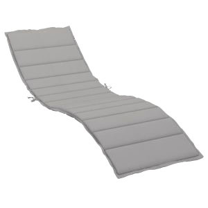 Coussin Chaise Longue Gris 200 X 60 X 3 Cm 3