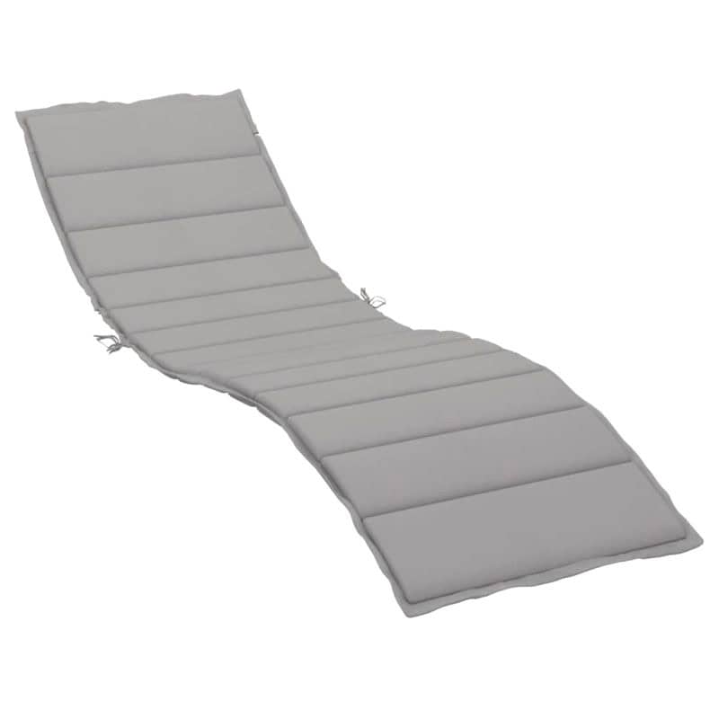 Coussin Chaise Longue Gris 200 X 60 X 3 Cm 3